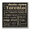 Stupell Carole Stevens 'Toronto Landmarks' Square Typography Wall Plaque
