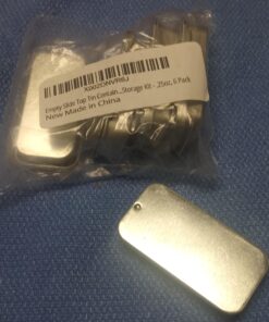 Empty Slide Top Tin Containers for Lip Balm, Crafts, Storage Kit - .25oz, 6 Pack 6 Count (Pack of 1) Sliver 25 915l1w4D7AL