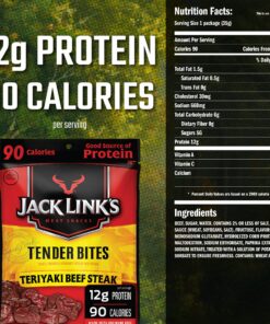 Jack Link's Premium Cuts Beef Steak Tender Bites, Teriyaki, 1.25 Ounce (Pack of 10) 1.25 Ounce (Pack of 10) 15 915mmIyx2iL