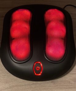 Nekteck Foot Massager with Heat, Shiatsu Heated Electric Kneading Foot Massager Machine for Plantar Fasciitis, Built-in Infrared Heat Function and Power Cord (Black) Black 33 915qmyRCJvL