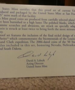 2006 S Proof Set in Original US Government Packaging 17 915rMFedEUL