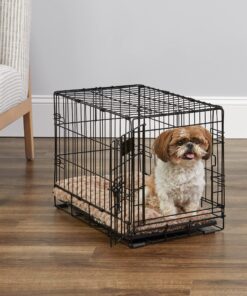 MidWest Homes for Pets Newly Enhanced Single Door iCrate Dog Crate, Includes Leak-Proof Pan, Floor Protecting Feet, Divider Panel & New Patented Features 22.5"L x 13.5"W x 16.0"H 22 915ubzWnL2L