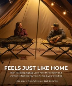 TETON Sports Mammoth Queen Size Sleeping Bag- Double Sleeping Bag – A Warm Bag The Whole Family can Enjoy – Great Sleeping Bag for Camping, Hunting and Base Camp. Compression Sack Included Grey (Cotton Flannel Liner) Mammoth 0F 38 915vXukinbL