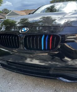 iJDMTOY M-Colored Grille Insert Trims Compatible With BMW F30 3 Series 320i 328d 328i 335i 340i w/Standard Kidney Grill (11 Beams), NOT 8-Beam Black Grille nor M3 30 915w5kR9F L