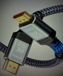 Highwings 8K 10K HDMI Cable 48Gbps 6.6FT/2M, Certified Ultra High Speed HDMI® Cable Braided Cord-4K@120Hz 8K@60Hz, DTS:X, HDCP 2.2 & 2.3, HDR 10 Compatible with Roku TV/PS5/HDTV/Blu-ray 6.6 feet Grey 44 915wsGbsGbL