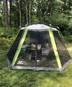 Coleman Skylodge Screened Canopy Tent with Instant Setup, 10x10/15x13ft Portable Screen Shelter with 1-Minute Setup for Bug-Free Lounging, Great for Picnic, Yard, Beach, Park, Camping, & More 15 X 13 Feet Green 45 915yM v8RVL