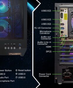 STGAubron Gaming Desktop PC,Intel Core i7-10700KF up to 5.1G,GeForce RTX 3060 12G GDDR6,16G DDR4,1T SSD,WiFi,BT 5.0,RGB Fan x 6,RGB Keyboard&Mouse&Mouse Pad,RGB BT Sound Bar/Gaming Mic,W11H64 GeForce RTX 3060 12G GDDR6 13 915zQXaPTXL