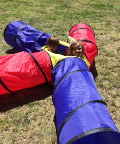 POCO DIVO 4-Way Tunnel Pop-up Fun Junction Set 8 Feet Toy Tent Kids Play Tube 32 9162DkrdiLL