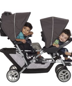 Graco DuoGlider Double Stroller | Lightweight Double Stroller with Tandem Seating, Glacier 48 9162FmUQmRL