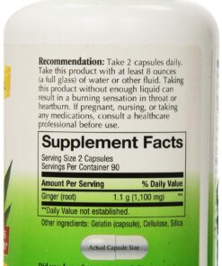 Alternative view of Nature's Way Ginger Root 550 mg, Capsules 180ea