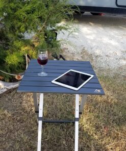 GCI Outdoor Compact Camp Table 20 Outdoor Folding Table, Black Chrome 20 In 29 916536D6poL