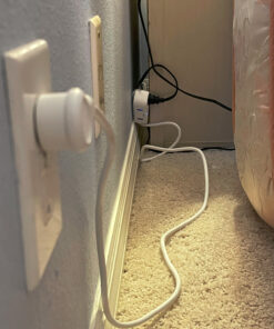 Anker Extension Cord,Mini Power Strip with USB Ports ,2 Outlets and 2 USB-A Ports, Flat Plug, 5 ft Extension Cord, Safety System for Travel, Desk, and Home Office, TUV Listed White-Round Extension Cord 48 91675KRHhUL