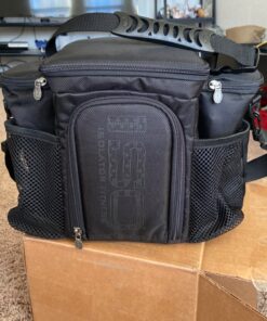 Meal Prep Bag ISOBAG 3 Meal Insulated Lunch Bag Cooler with 6 Stackable Meal Prep Containers, 2 Ice Pack ISOBRICKS, and Shoulder Strap - MADE IN USA (Blackout) 3 Meal Isobag Blackout 28 9167BhXiY9L