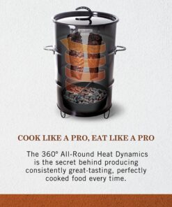 Pit Barrel Cooker Classic Package - 18.5 Inch Drum Smoker | Porcelain Coated Steel BBQ Grill | Includes 8 Hooks, 2 Hanging Rods, Grill Grate and More 49 91681w0KCL
