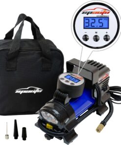 Alternative view of EPAuto 12V DC Portable Air Compressor Pump, Digital Tire Inflator Blue