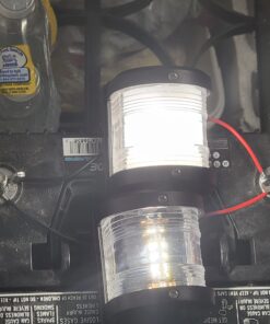 Pactrade Marine Boat Pontoon LED Navigation Light Black ABS Plastic Housing Boats Up to 12M Waterproof IP:66 Surface Mount 2NM (Masthead) Masthead 16 916C4q7YHGL