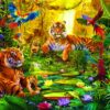Buffalo Games - Signature Collection - Tiger Family in the Jungle - 1000 Piece Jigsaw Puzzle Multicolor, 26.75"L X 19.75"W 16 916CccaI07L