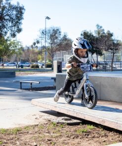 Strider 12” Pro Bike - No Pedal Balance Bicycle for Kids 18 Months to 5 Years - Includes Safety Pad, Padded Seat, Mini Grips, Flat-Free Tires & Number Plate - Tool Free Silver 22 916ILW6eLYL