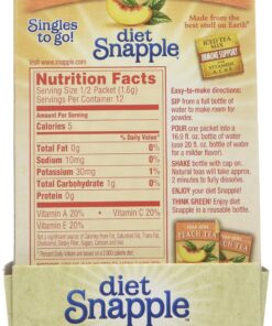 Diet Snapple Singles To Go Peach Tea, 6 sticks in each box, six boxes 11 916Nb3mdBGL