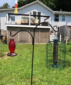 Ashman Shepherds Hook 65 Inch Two Sided Shepherd Hook, 1/2 Inch Thick, Super Strong, Rust Resistant Steel Hook Ideal for Use for Hanging Plant Baskets, Bird Feeders, and Weddings Pack of 1 25 916PwGFxOL