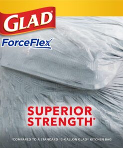 Glad ForceFlex Tall Kitchen Drawstring Trash Bags, 13 Gal, Fresh Clean Scent with Febreze, 110 Ct 110 Count (Pack of 1) 26 916QNtuEiIL