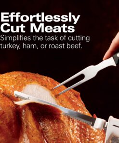 Alternative view of Hamilton Beach Electric Knife Set for Carving Meats, Poultry, Bread, Crafting Foam & More, Reciprocating Serrated Stainless Steel Blades, Ergonomic Design Storage Case + Fork Included, 5 Foot Cord Carve 'n Set Electric Knife