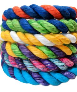 Ravenox Colorful Twisted Cotton Rope | (Black)(1/2 Inch x 10 Feet) | Made in The USA | Custom Color Cordage for Sports, Décor, Pet Toys, Crafts, Macramé & General Use | Rope by The Foot & Diameter Black Noir 1/2 Inch x 10 Feet