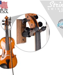 String Swing CC01V-BW Hardwood Home & Studio Wall Mount Violin Hanger - Black Walnut 20 916UHWsKbAL
