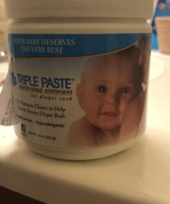 Triple Paste Diaper Rash Cream for Baby - 16 Oz Tub - Zinc Oxide Ointment Treats, Soothes and Prevents Diaper Rash - Pediatrician-Recommended Hypoallergenic Formula with Soothing Botanicals 16 Ounce 38 916Xt57yEVL