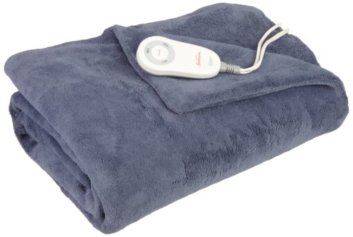 Sunbeam Microplush Heated Throw, Azure, TSM8US-R546-32A00 50 x 60 Inch