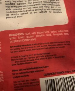 Stella & Chewy's Freeze-Dried Raw Carnivore Crunch Cage-Free Duck Recipe Dog Treats – 3.25 oz. Bag 3.25 Ounce (Pack of 1) 31 916f6ozLklL 1