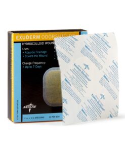 Medline Exuderm Odorshield Hydrocolloid Wound Dressing, 2" x 2" (Pack of 10) 12 916iIbPtNFL