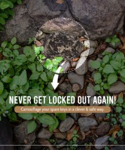 Ram-Pro 2Pc Hide-a-Spare-Key Fake Rock - Looks & Feels Like Real Stone - Safe for Outdoor Garden or Yard, Geocaching 2 Pack Original 16 916ivao vML