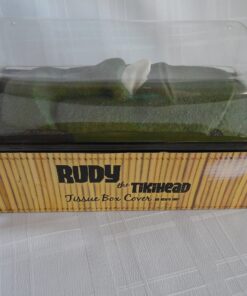 Tiki Head Tissue Box Cover - Green Face with Black Sides Black & Green 22 916plHZ7BiL