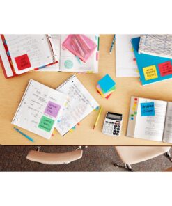 Post-it Super Sticky Notes, 3x3 in, 15 Pads, 2x the Sticking Power, Energy Boost, Bright Colors (Orange, Pink, Blue, Green), Recyclable (654-24SSAU-CP) 17 916qMAOuO L