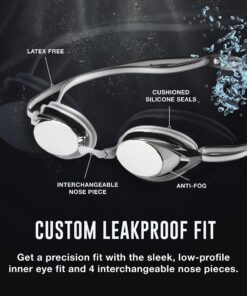 Speedo Unisex-Child Swim Goggles Vanquisher 2.0 Junior Mirrored Blue 16 916rYDA8u1L