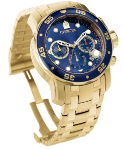 Invicta Men's Pro Diver Collection Chronograph Watch 48mm Gold & Blue 18 916vkqEUroL