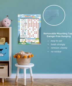 Magnetic Chore Chart for Kid at Home, Bahavior Chart for Kid at Home, Reward Chart for Kids Behavior. Each Set Includes 30 tasks, 104 Stars, and one 11“ x 14.5" Magnetic Chart- Blue 1 Pack Blue 19 916wFiOQdpL