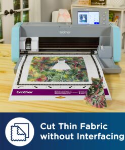 Brother ScanNCut High Tack Fabric Support Sheet CASTBL2, 4 pieces 12" x 12" High Adhesive Sheets for ScanNCut Mats, Use for Cutting Fabric Appliques, Quilting Pieces, Sewing Patterns and More 9 916wYpCPvkL