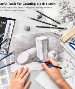 Shuttle Art Professional Drawing Kit, 123 Pieces of Drawing Pencils Set Includes Colouring Pencils, Watercolor, Charcoal, Graphite and Sketch, Ideal for Adults Children Artists 29 9172N bbaZL