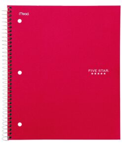 Five Star 06210 Wirebound 3-Subject Notebook, College Rule, 11 x 8 1/2, 150 Sheets, Assorted Assorted Colors 19 9173TdRsviL