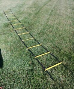 Ohuhu Agility Ladder Speed Training Set 12 Rung 20ft Exercise Ladders with Ground Stakes for Soccer Football Boxing Footwork Sports Fitness Training Ladder with Carry Bag Yellow 32 9173s9N gAL
