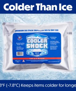 Cooler Shock Ice Packs for Cooler, Strong, Reusable, Premium Ice Pack and Lunch Cooler Set for Long Term Use, Cools Faster Than Ice, 3 Pack 26 9174XBfr1QL