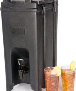 Carlisle FoodService Products Cateraide Insulated Beverage Dispenser with Handles for Catering, Events, Kitchens, And Restaurants, Plastic, 5 Gallons, Black 5 Gallon 17 9175qwgf51L