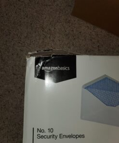 Amazon Basics #10 Security Tinted Business Envelopes, Moisture Sealed, 4-1/8 x 9-1/2 Inch, Pack of 500, One Size, White 39 91770cP8QpL