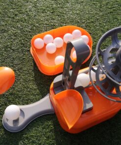 iPlay, iLearn Kids Golf Toys Set, Boys Outdoor Sport Toy Age 3-5, Toddler Outside Golf Ball Game W/Left & Right Club Head, Child Yard Play, Birthday Gifts for 4 6 7 8 Year Olds Girls Orange 21 9177UH jdPL