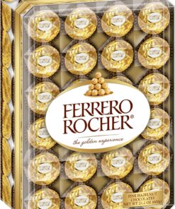 Alternative view of Ferrero Rocher Fine Hazelnut Chocolates, 48 Count Chocolate Gift Box, 21.2 Oz