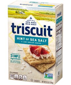 Triscuit Hint of Sea Salt Whole Grain Wheat Crackers, Vegan Crackers, 8.5 oz 37 917FKf KpxL