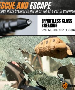 The Atomic Bear Tactical Pen - Pen With Window Breaker - Used in Police and Military Gear - Ballpoint Pens with Free 2nd ink refill 29 917H1axTChL