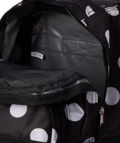 Rockland Double Handle Rolling Backpack, Black Dot, 17-Inch 25 917HbCgGObL